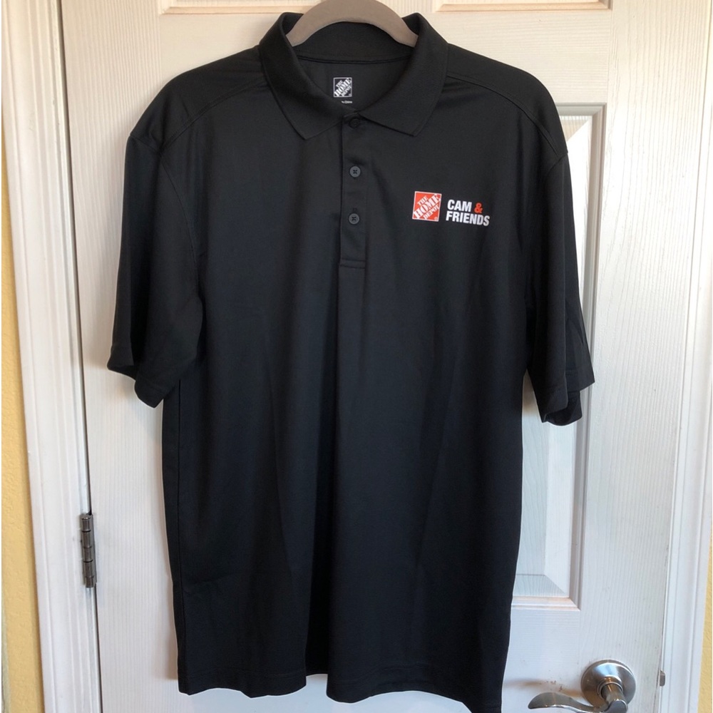Home Depot men’s size 2 XL Cam and Friends black polo shirt.